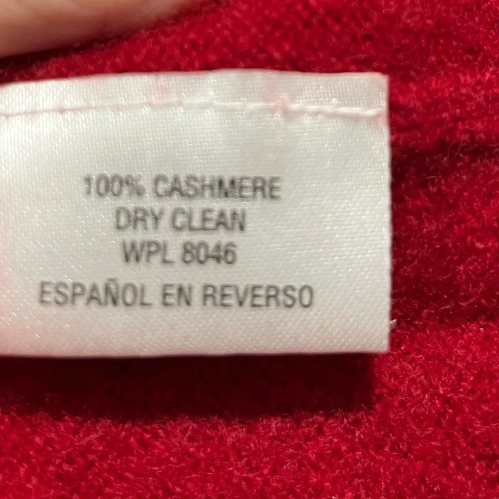 Club Room V-Neck 100% Cashmere Pullover Sweater Red Size XXXL